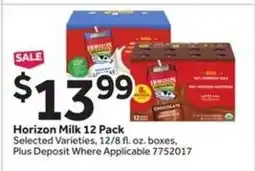 Stop&Shop Horizon Milk 12 Pack offer