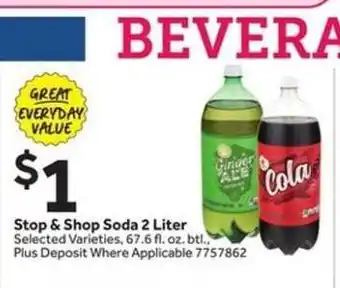 Stop&Shop Stop & Shop Soda 2 Liter offer