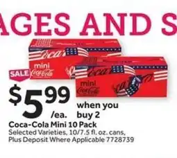 Stop&Shop Coca-Cola Mini 10 Pack offer