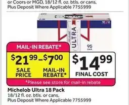 Stop&Shop Michelob Ultra 18 Pack offer