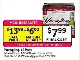 Stop&Shop Yuengling 12 Pack offer