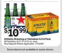 Stop&Shop Athletic Brewing or Heineken 0.0 6 Pack offer