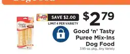 ShopRite Good ‘n’ Tasty Puree Mix-Ins Dog Food offer