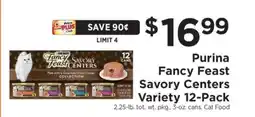 ShopRite Purina Fancy Feast Savory Centers Variety 12-Pack offer