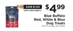 ShopRite Blue Buffalo Red, White & Blue Dog Treats offer