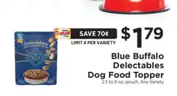 ShopRite Blue Buffalo Delectables Dog Food Topper offer
