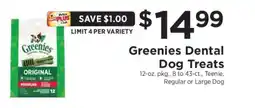 ShopRite Greenies Dental Dog Treats offer