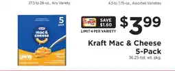 ShopRite Kraft Mac & Cheese 5 Pack offer