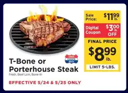 ShopRite T-Bone or Porterhouse Steak offer