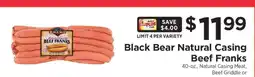 ShopRite Black Bear Natural Casing Beef Franks offer