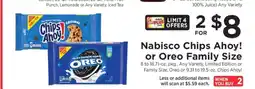 ShopRite Nabisco Chips Ahoy! or Oreo Family Size offer