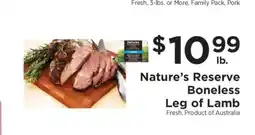 ShopRite Nature's Reserve Boneless Leg of Lamb offer