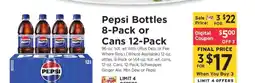 ShopRite Pepsi Bottles 8-Pack or Cans 12-Pack offer