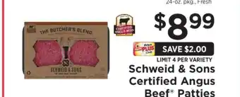 ShopRite Schweid & Sons Certified Angus Beef Patties offer