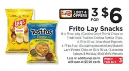ShopRite Frito Lay Snacks offer