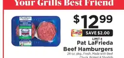 ShopRite Pat LaFrieda Beef Hamburgers offer