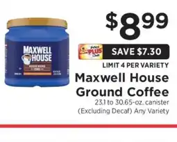 ShopRite Maxwell House Ground Coffee offer