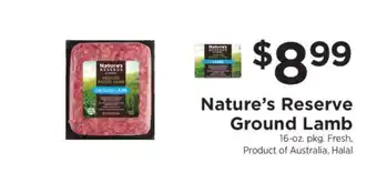 ShopRite Nature’s Reserve Ground Lamb offer