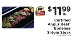 ShopRite Certified Angus Beef Boneless Sirloin Steak offer