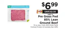 ShopRite Pre Grass Fed 85% Lean Ground Beef offer