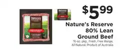 ShopRite Nature's Reserve 80% Lean Ground Beef offer