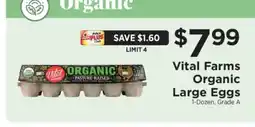 ShopRite Vital Farms Organic Large Eggs offer