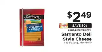 ShopRite Sargento Deli Style Cheese offer