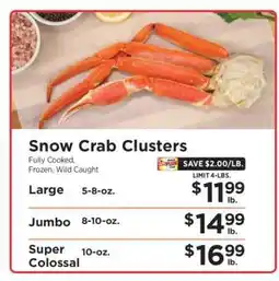 ShopRite Snow Crab Clusters offer