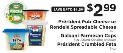 ShopRite President Pub Cheese or Rondele Spreadable Cheese offer