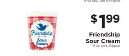 ShopRite Friendship Sour Cream offer