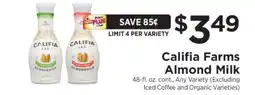 ShopRite Califia Farms Almond Milk offer