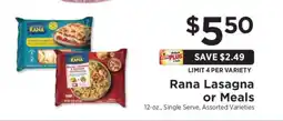 ShopRite Rana Lasagna or Meals offer