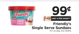 ShopRite Friendly's Single Serve Sundaes offer