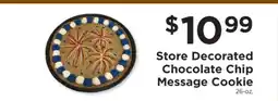 ShopRite Store Decorated Chocolate Chip Message Cookie offer