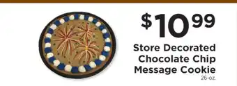 ShopRite Store Decorated Chocolate Chip Message Cookie offer