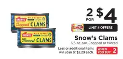 ShopRite Snow's Clams offer