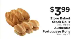 ShopRite Store Baked Steak Rolls / Authentic Portuguese Rolls offer