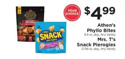 ShopRite Athen's Phyllo Bites / Mrs. T's Snack Pierogies offer