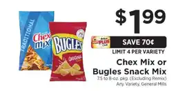 ShopRite Chex Mix or Bugles Snack Mix offer