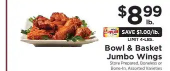 ShopRite Bowl & Basket Jumbo Wings offer