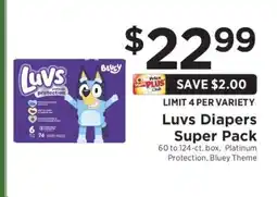 ShopRite Luvs Diapers Super Pack offer