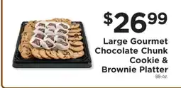 ShopRite Large Gourmet Chocolate Chunk Cookie & Brownie Platter offer
