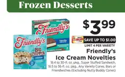 ShopRite Friendly's Ice Cream Novelties offer