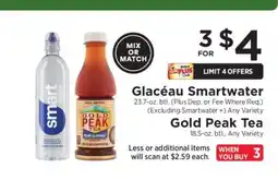 ShopRite Glacéau Smartwater / Gold Peak Tea offer