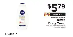 ShopRite Nivea Body Wash offer