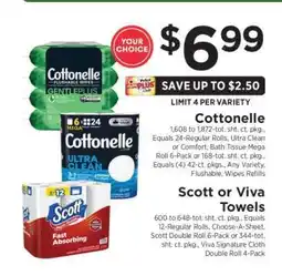 ShopRite Cottonelle, Scott or Viva Towels offer