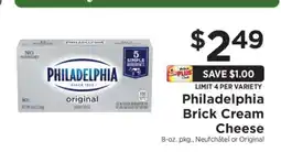 ShopRite Philadelphia Brick Cream Cheese offer