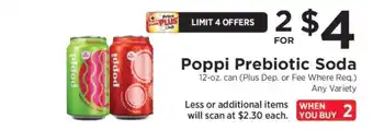 ShopRite Poppi Prebiotic Soda offer