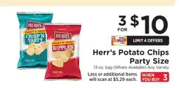 ShopRite Herr’s Potato Chips Party Size offer