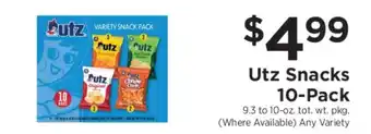ShopRite Utz Snacks 10-Pack offer